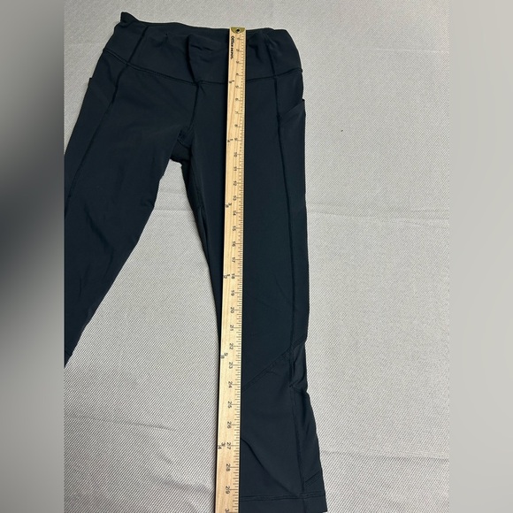 Lululemon Pace Rival Crop Leggings Size 6 Black Athletic Leggings - Picture 4 of 9